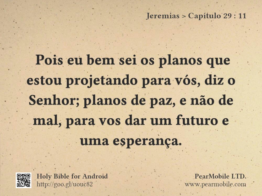 Jeremias, Capítulo 29:11